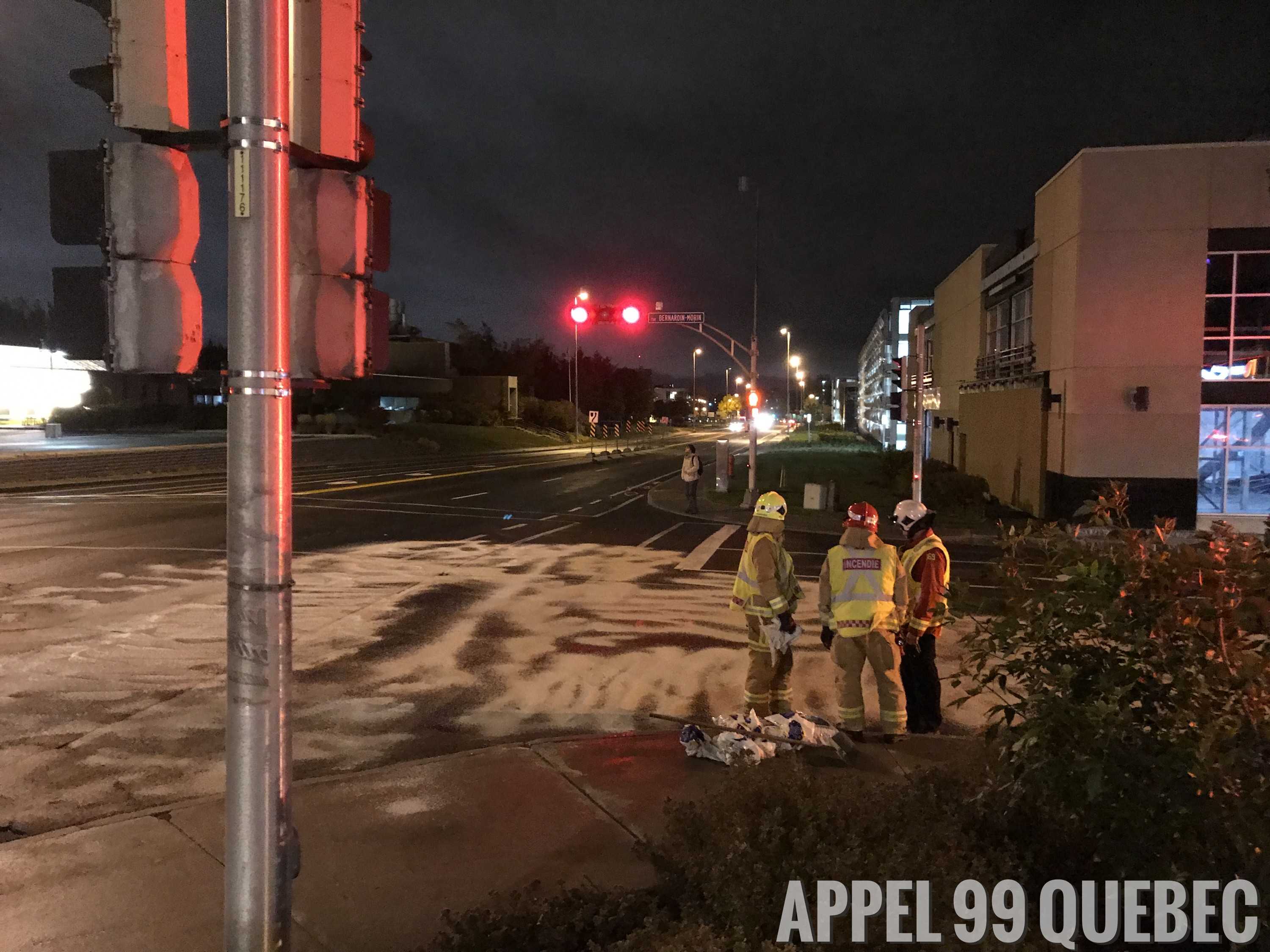 Vérification Incendie intersection Hochelaga & Bernardins Morin